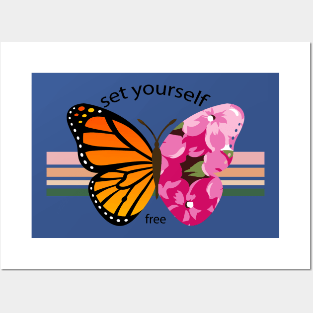 set yourself free butterfly 4 Wall Art by blankle